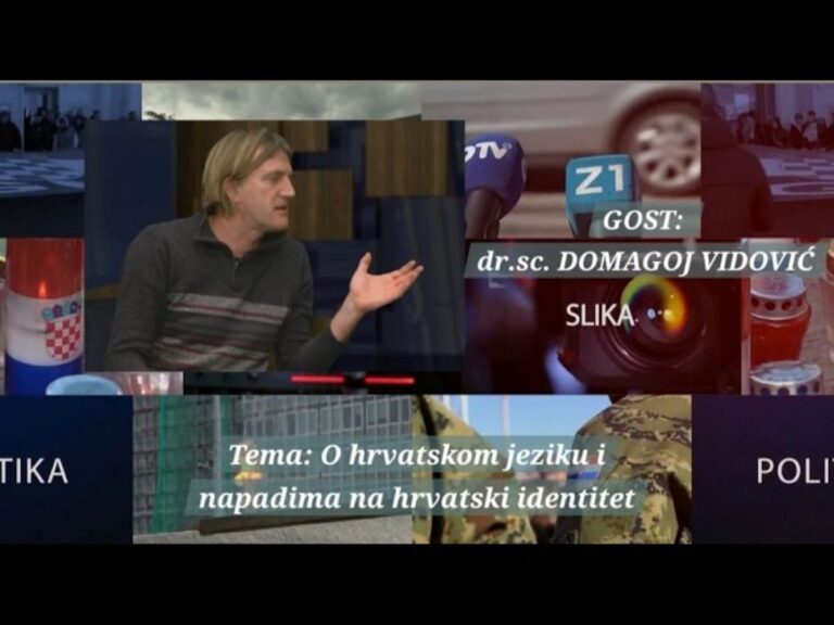 Dr. sc. Domagoj Vidović gostovao u emisiji „Ton, slika, politika“: Hrvatski jezik između zakonske zaštite i suvremenih izazova