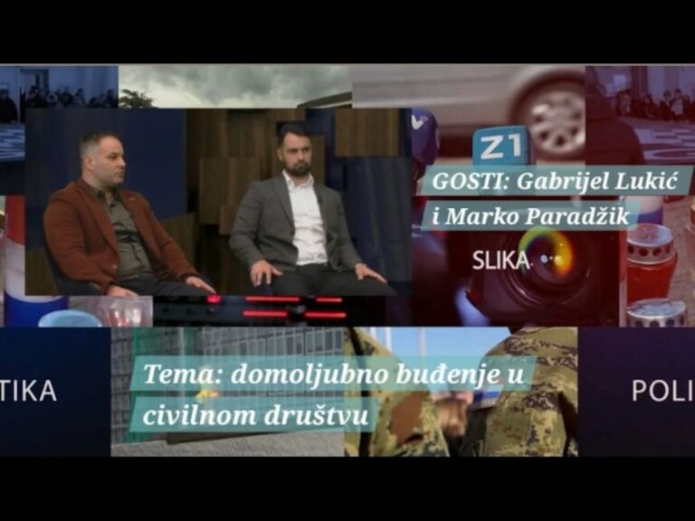 Paradžik i Lukić o ulozi mladih i domoljublju u emisiji „Ton, slika, politika“